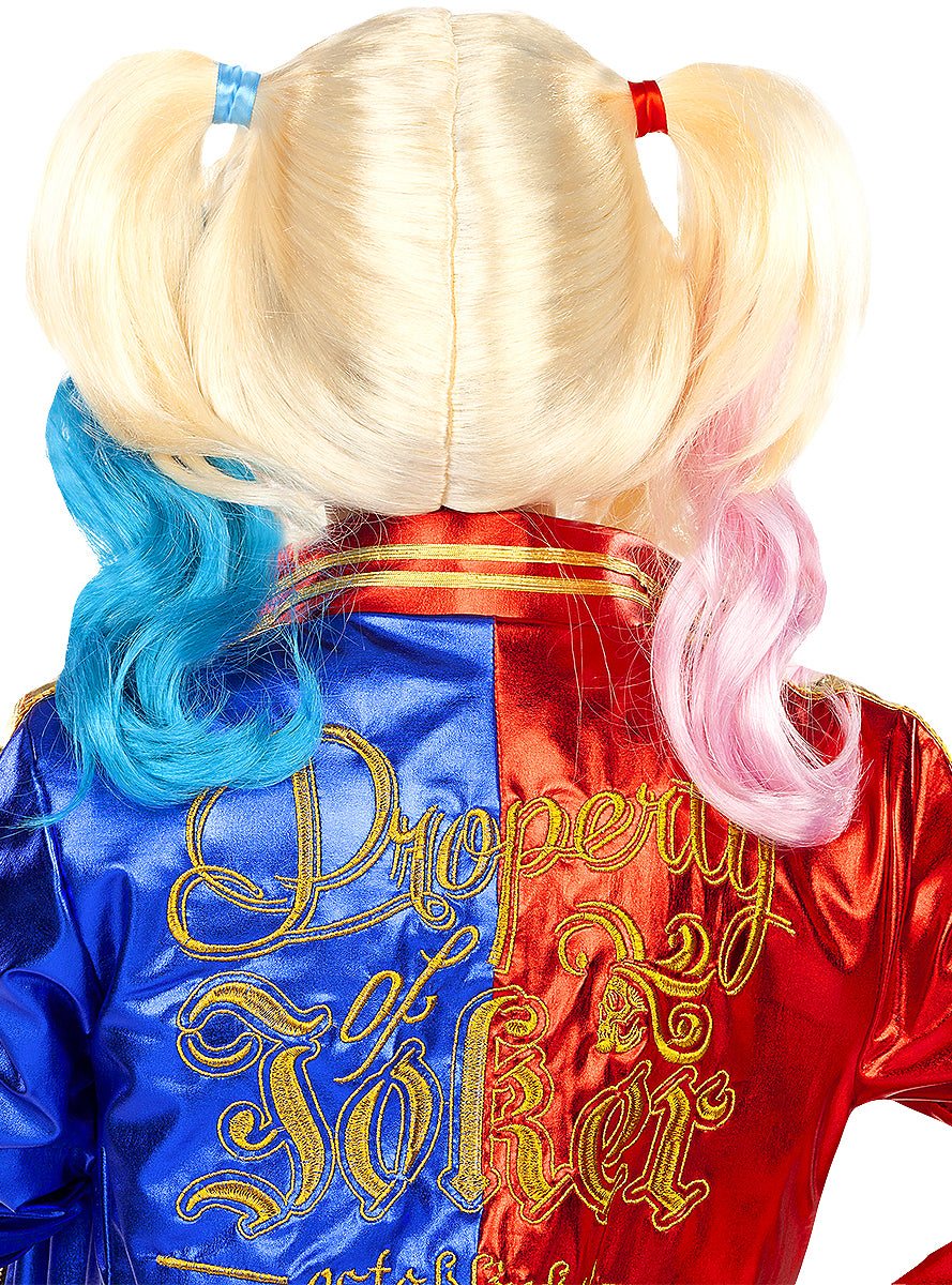 Déguisement Harley Quinn femme avec perruque et batte gonflable - Suicide Squad