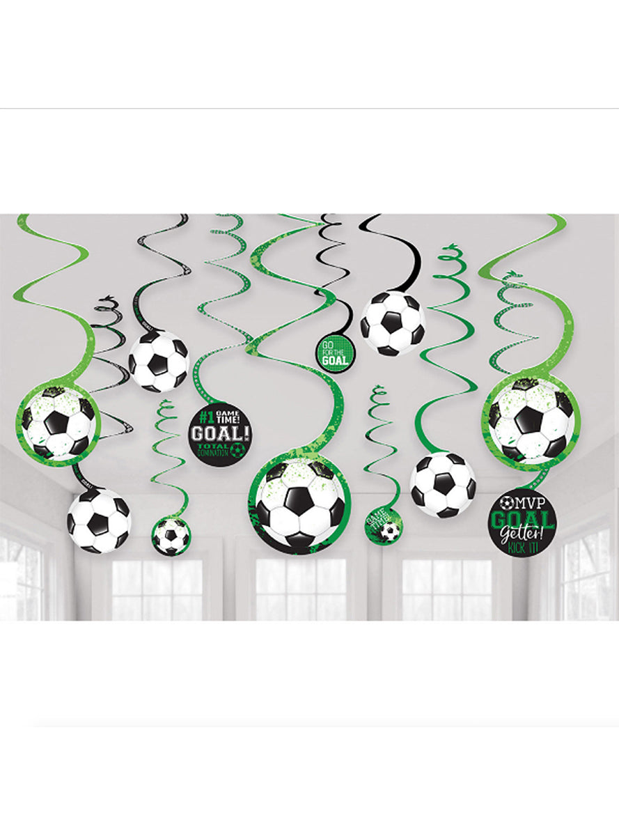 12 spirales à suspendre football