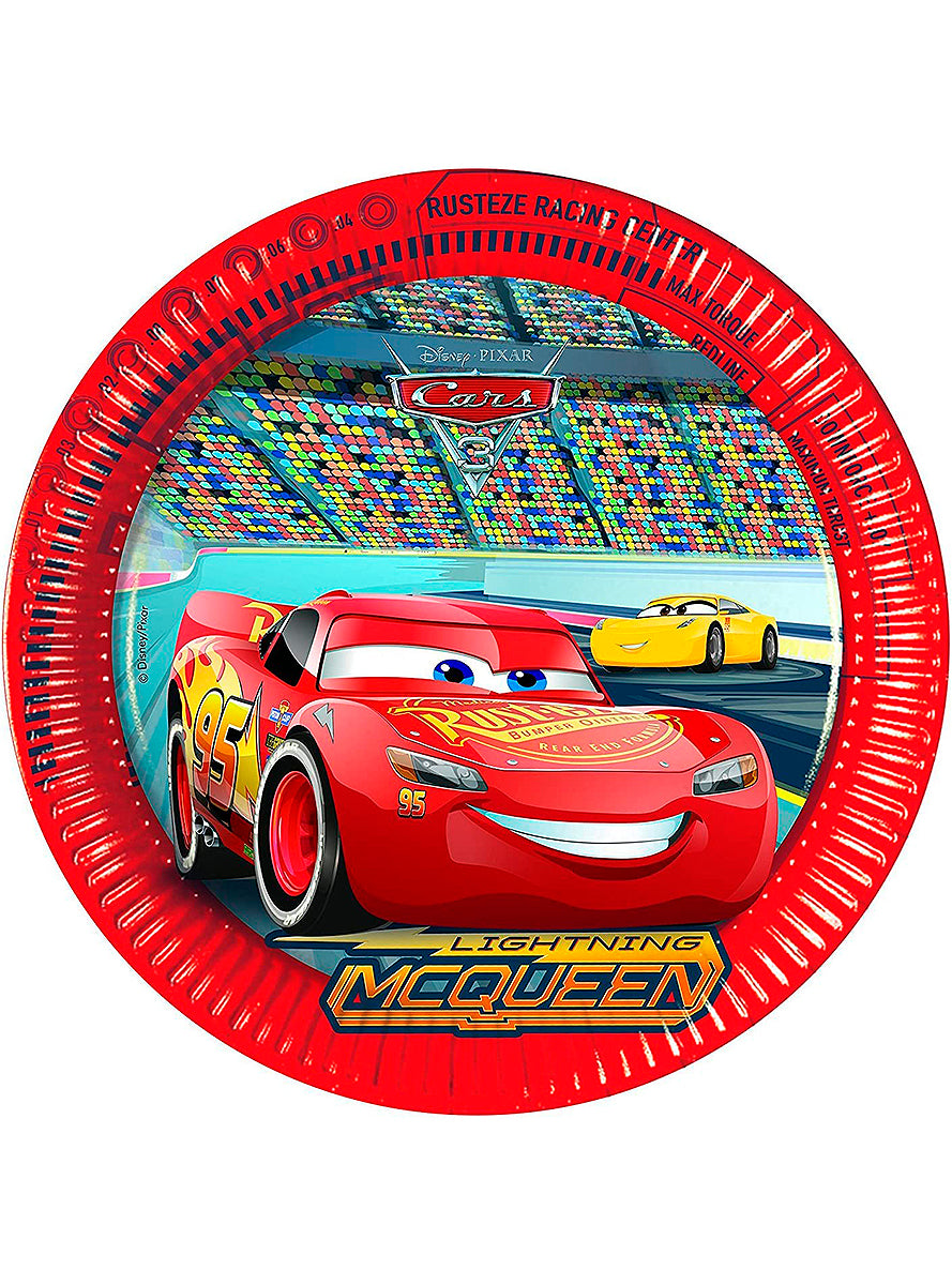 8 petites assiettes Cars 3 (20 cm)