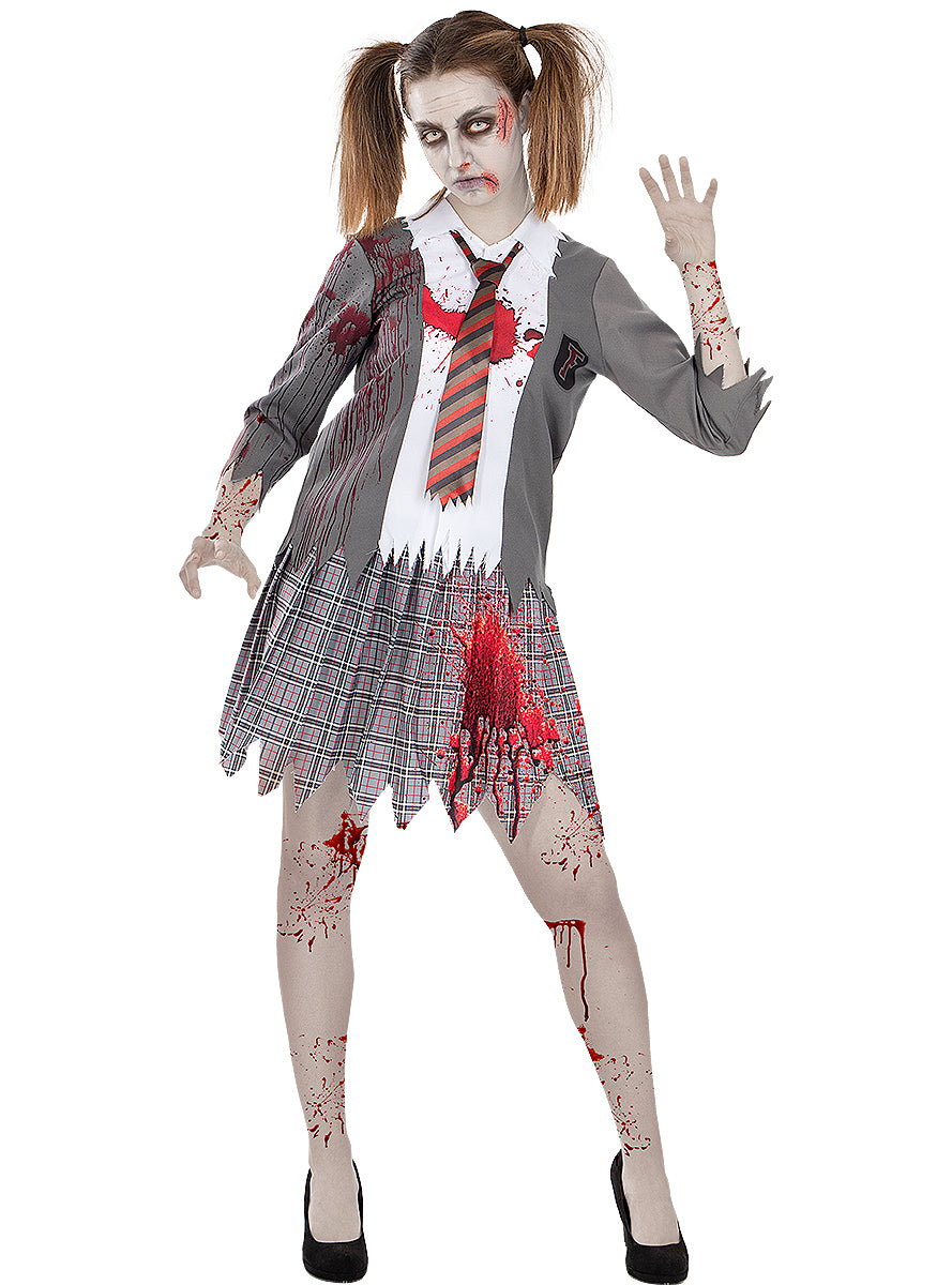 Déguisement étudiant zombie femme