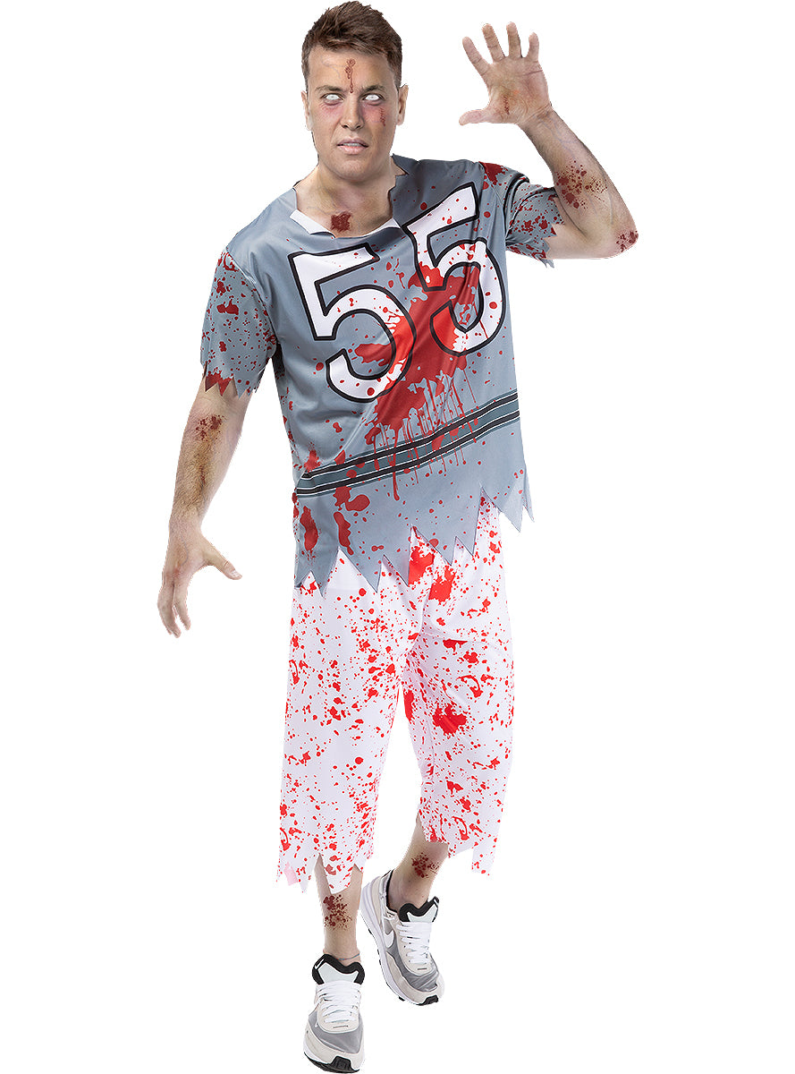 Déguisement footballeur américain zombie homme