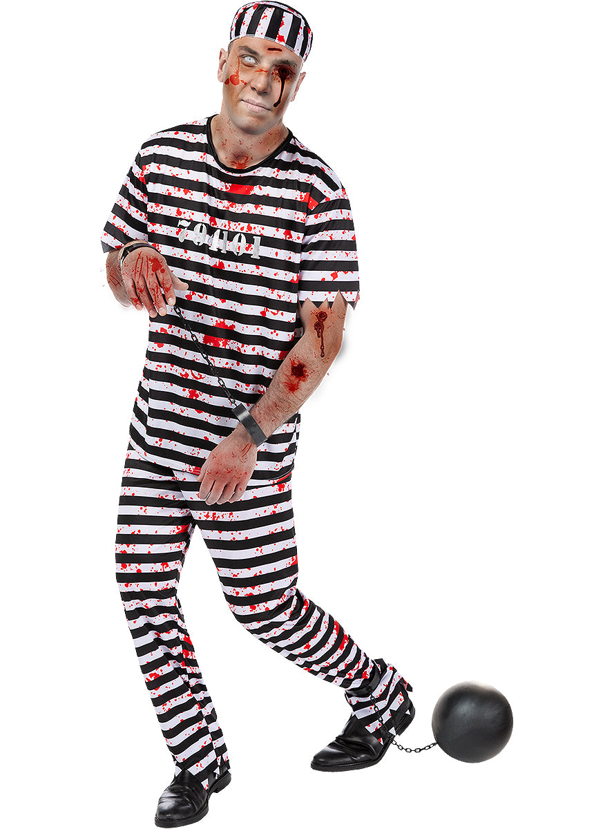 Déguisement prisonnier zombie homme