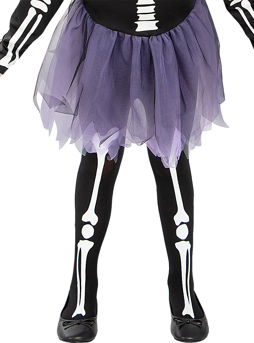 Collants squelette fille