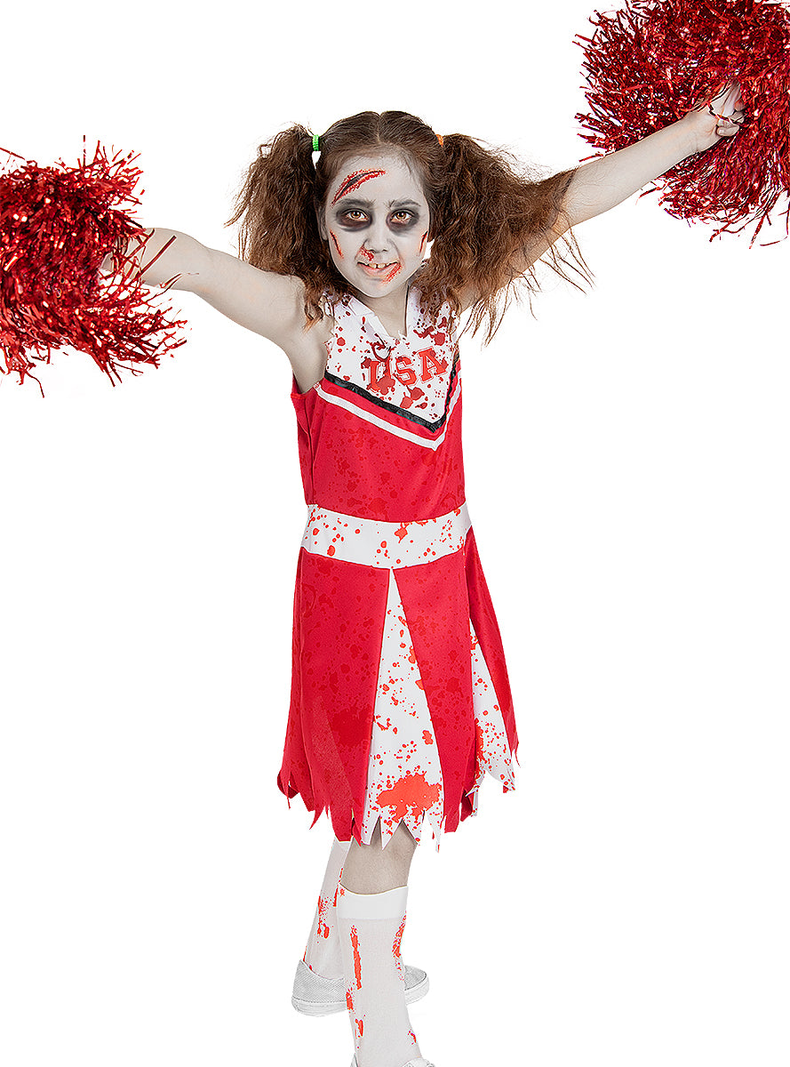 Déguisement pompom girl zombie fille