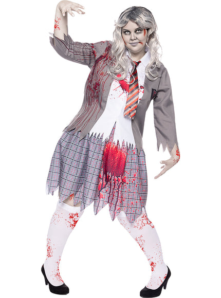 Déguisement étudiant zombie femme grande taille