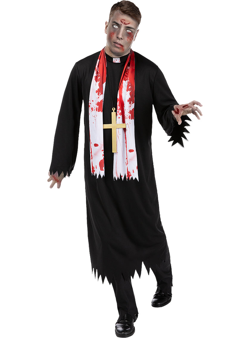 Déguisement curé zombie homme grande taille