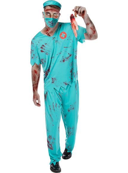 Déguisement médecin chirurgien zombie homme grande taille