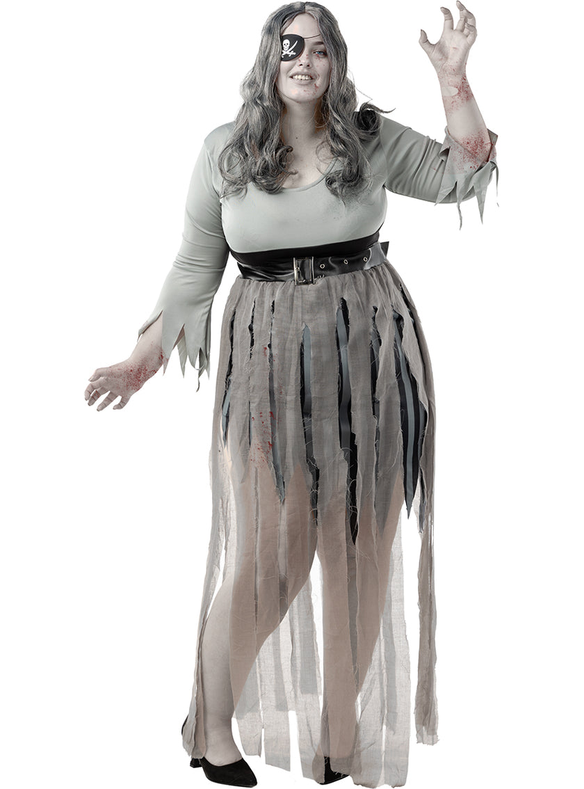Déguisement pirate zombie femme grande taille