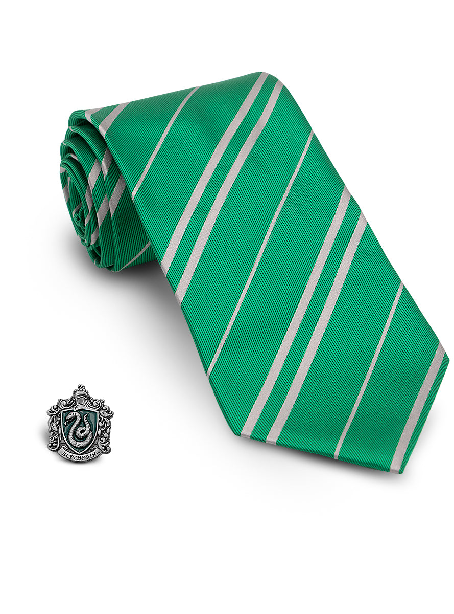 Cravate avec pin's Serpentard - Harry Potter