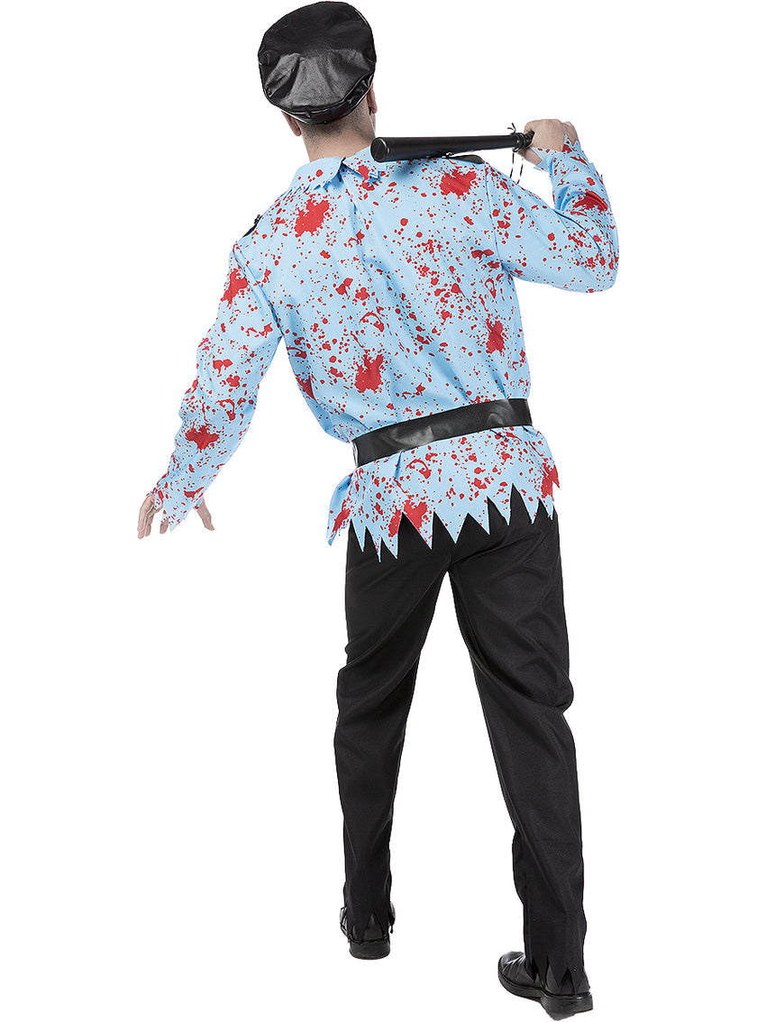 Déguisement policier zombie homme
