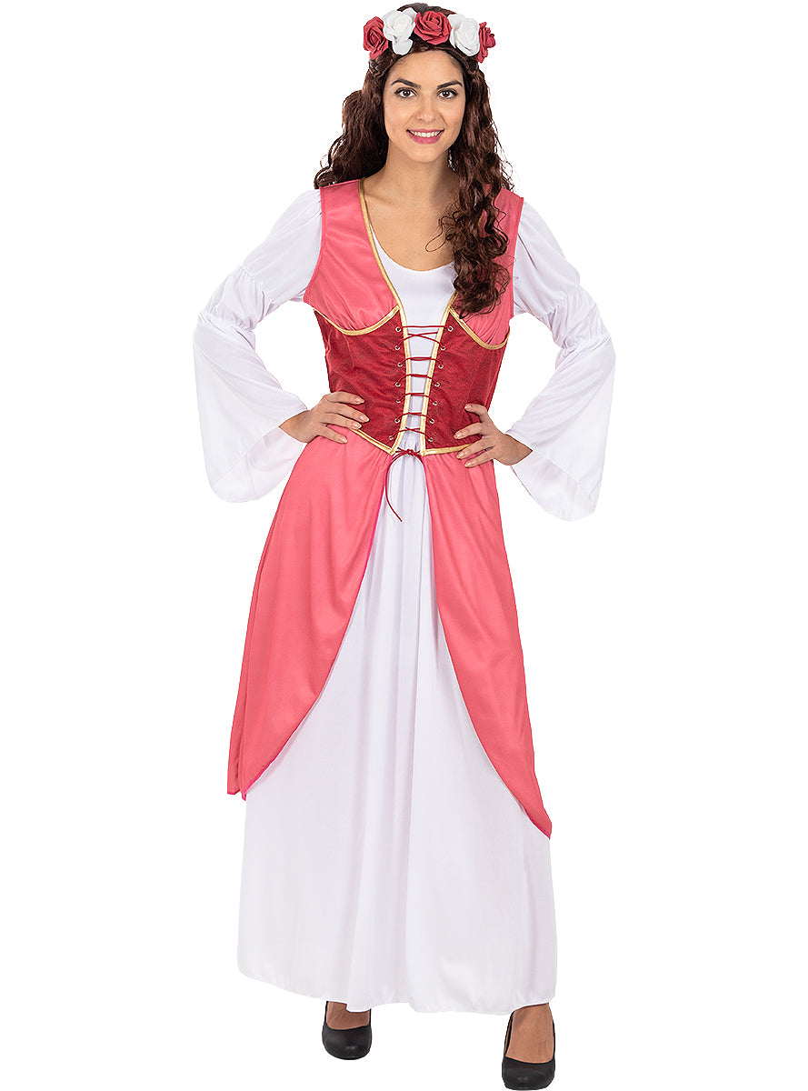 Déguisement princesse médiévale fleurie femme