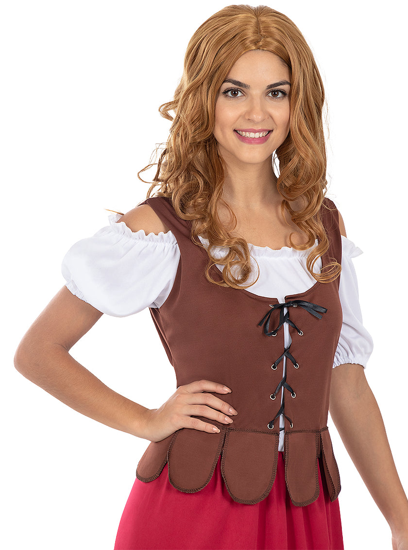 Déguisement aubergiste médiévale classique femme