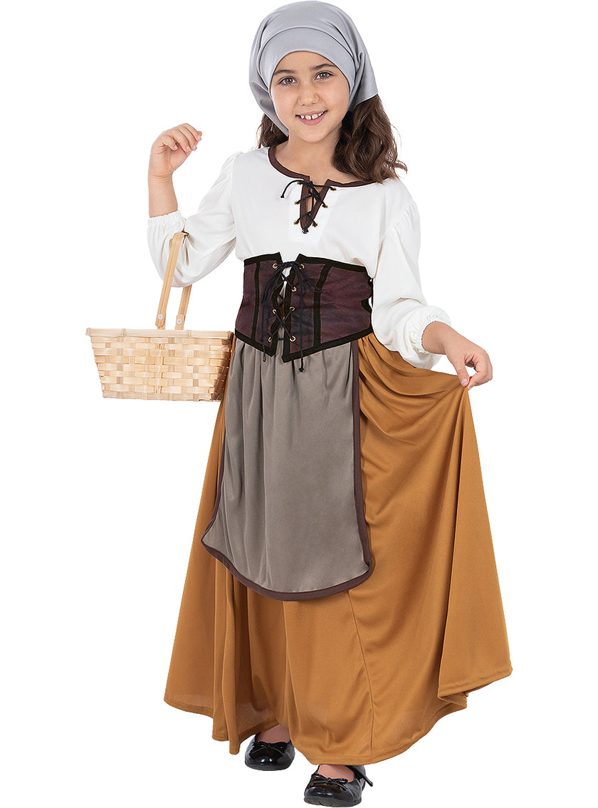 Déguisement paysanne médiévale fille
