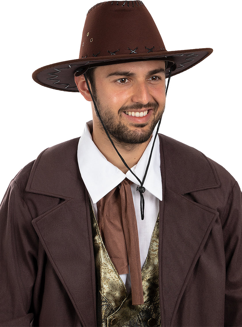 Chapeau cowboy marron adulte