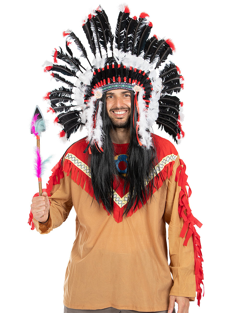 Lance dindien avec plumes