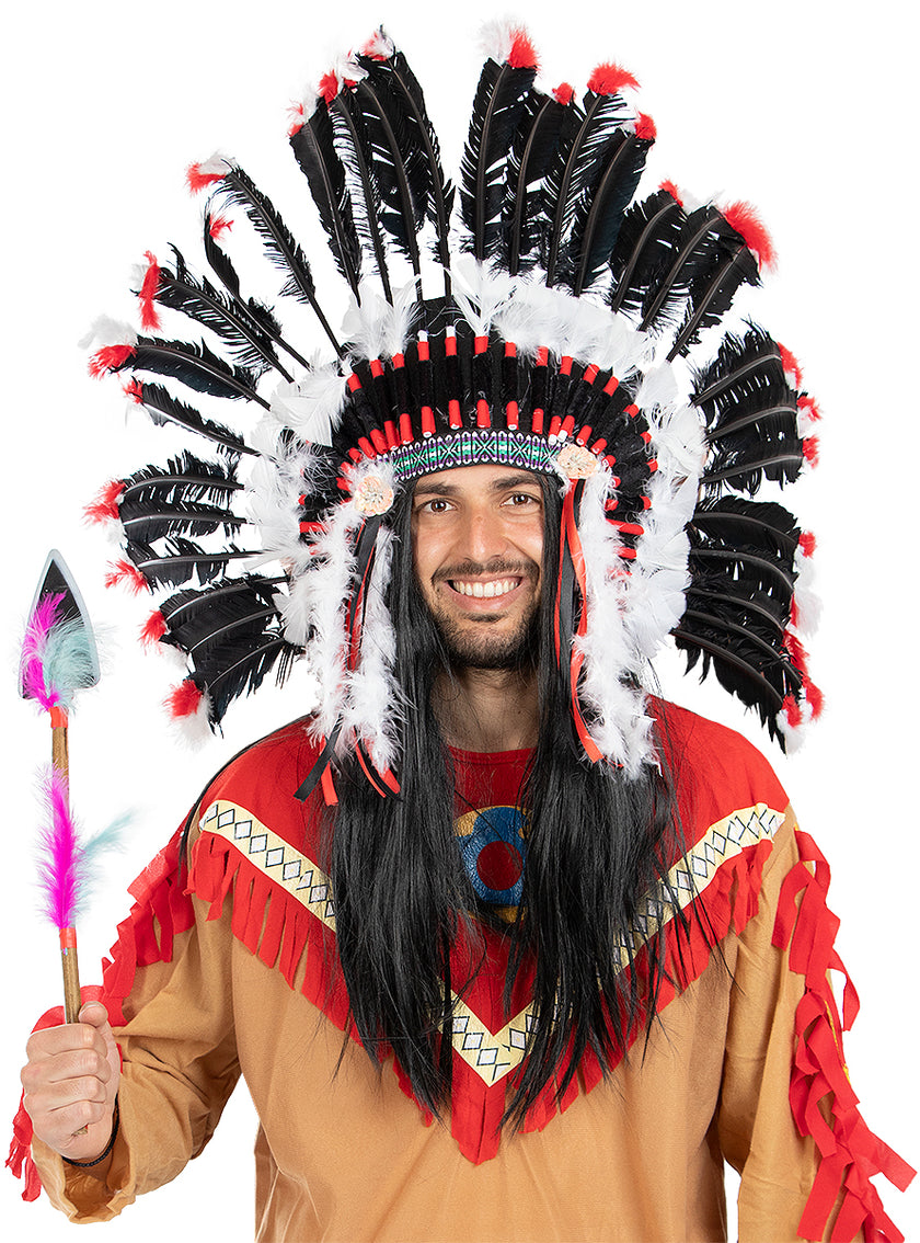 Lance dindien avec plumes