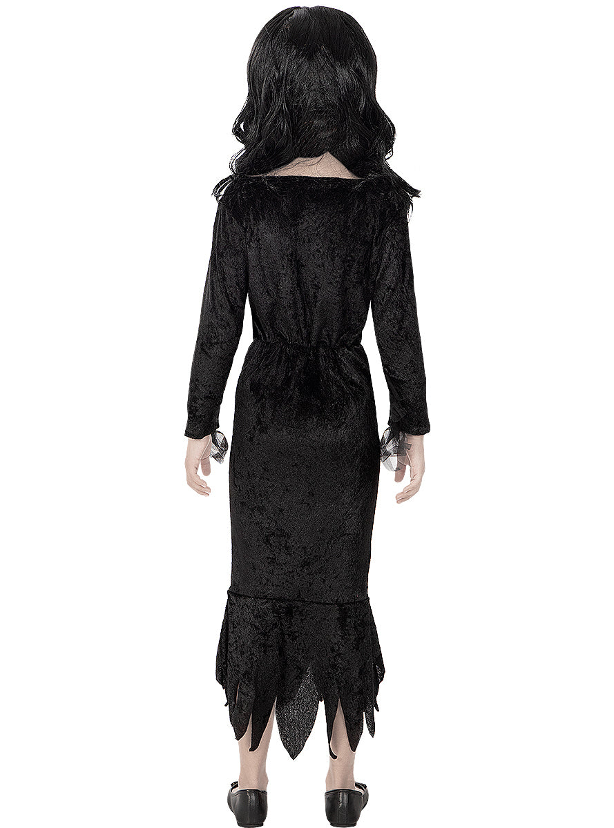 Perruque Morticia Addams fille - La Famille Addams