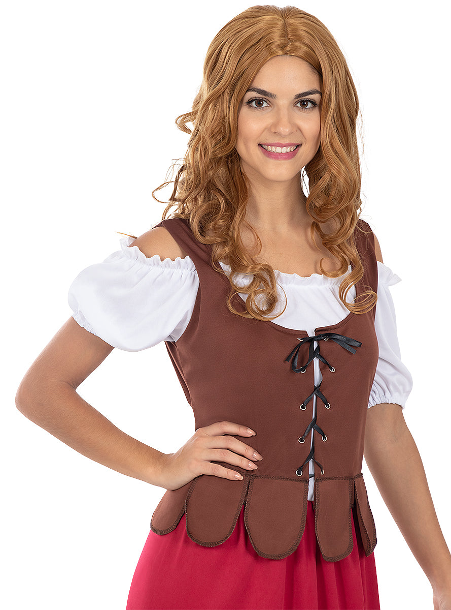 Déguisement aubergiste médiévale classique femme grande taille