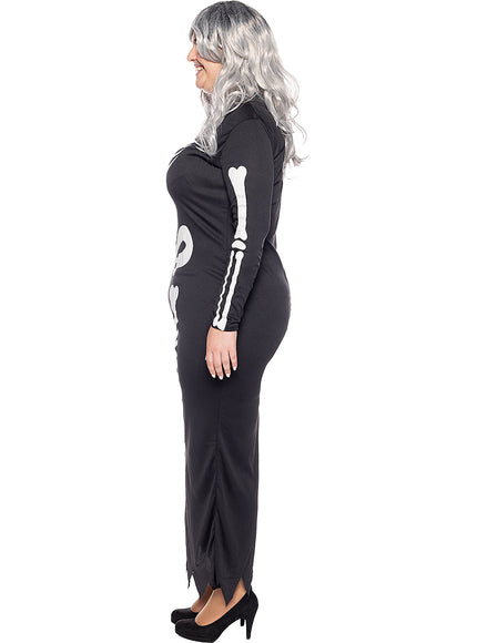 Déguisement squelette élégante femme grande taille