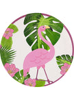 8 assiettes Flamant rose (23cm) - Tropical flamingos