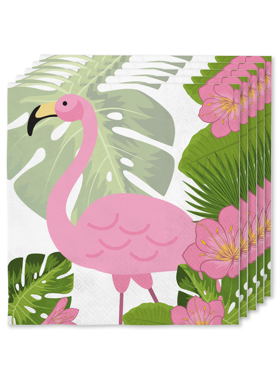 16 serviettes Flamant rose (33x33cm) - Tropical flamingos