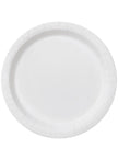 8 assiettes blanches (23cm) - Gamme couleur unie