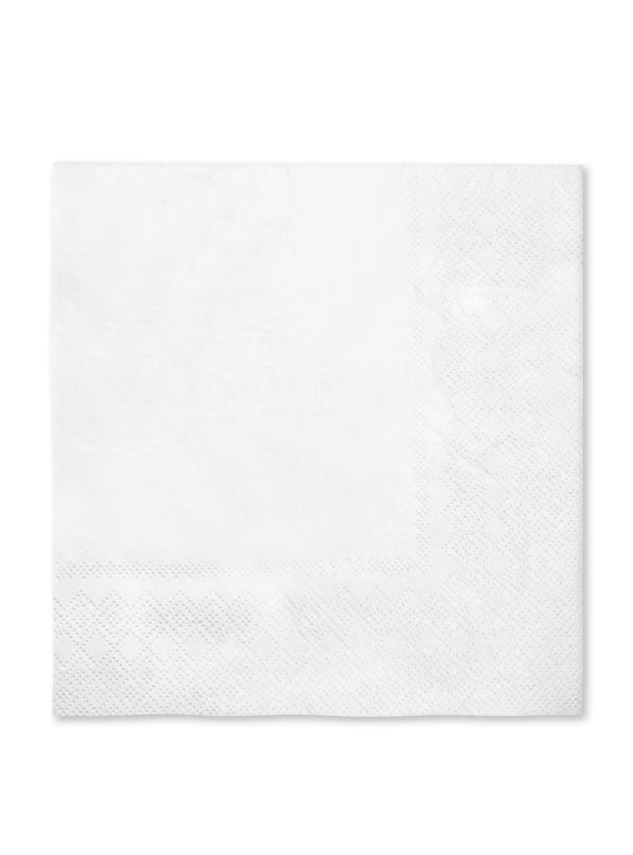 16 serviettes blanches 33x33cm - Gamme couleur unie