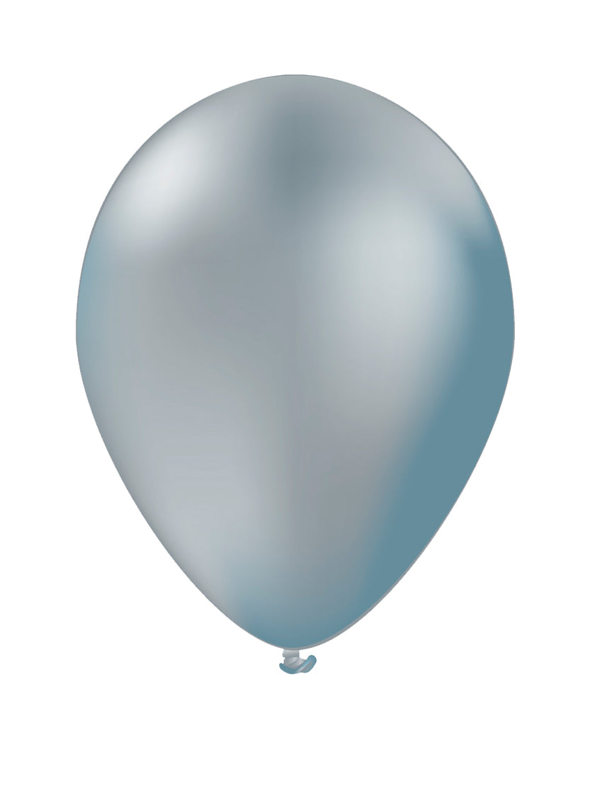 10 ballons argentés - Gamme couleur unie