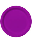 8 assiettes violettes 23cm - Gamme couleur unie
