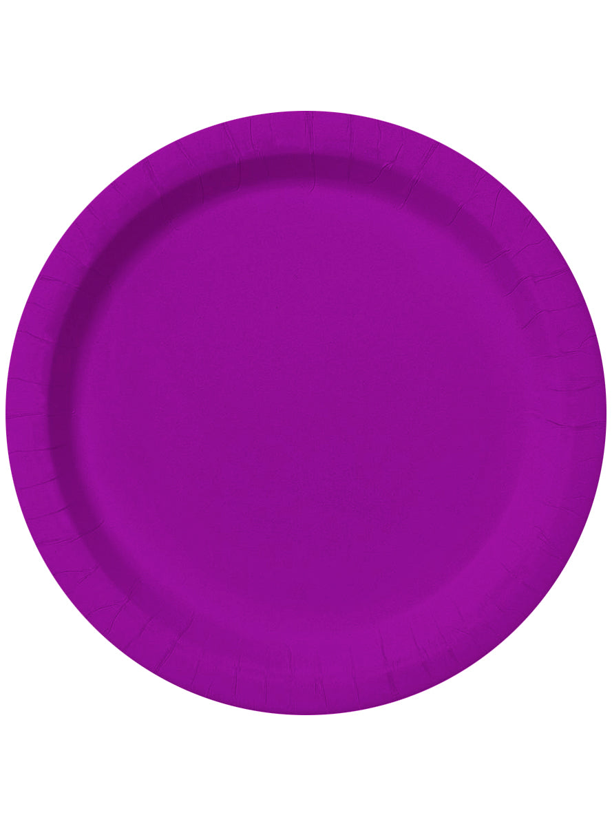 8 assiettes violettes 23cm - Gamme couleur unie