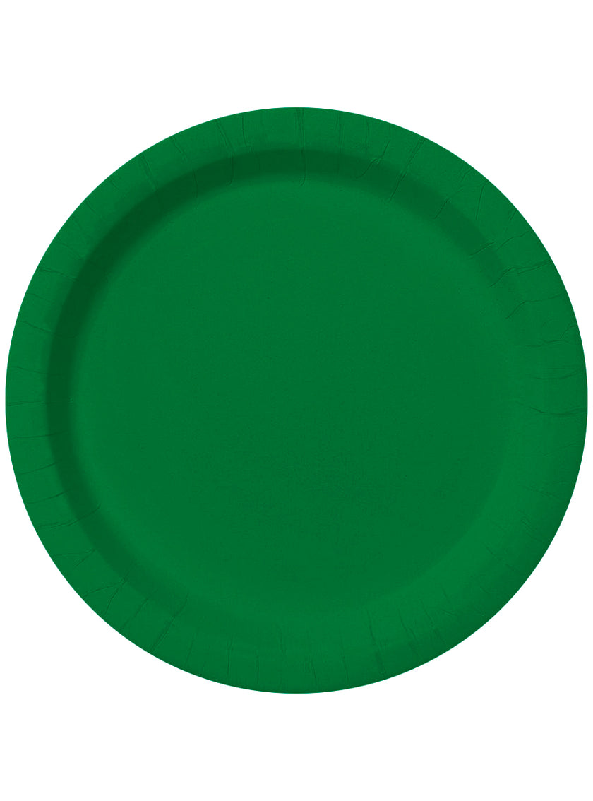 8 assiettes vertes(23cm) - Gamme couleur unie