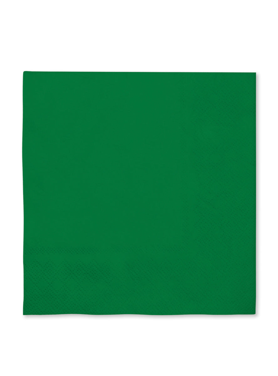 16 serviettes vertes 33x33cm - Gamme couleur unie