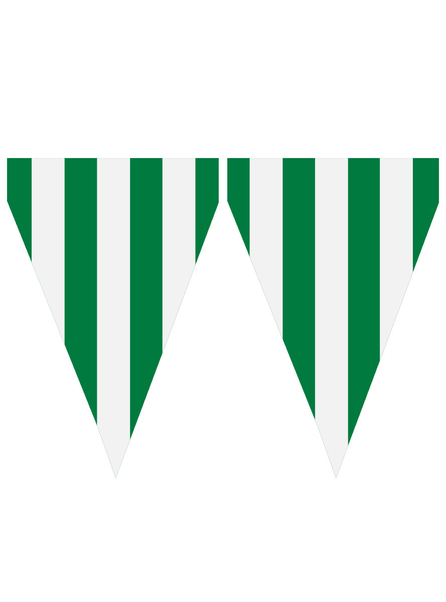 Guirlande à fanions verts - Gamme couleur unie