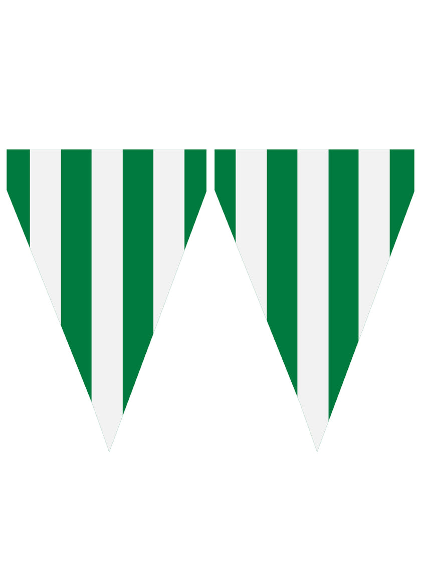 Guirlande à fanions verts - Gamme couleur unie