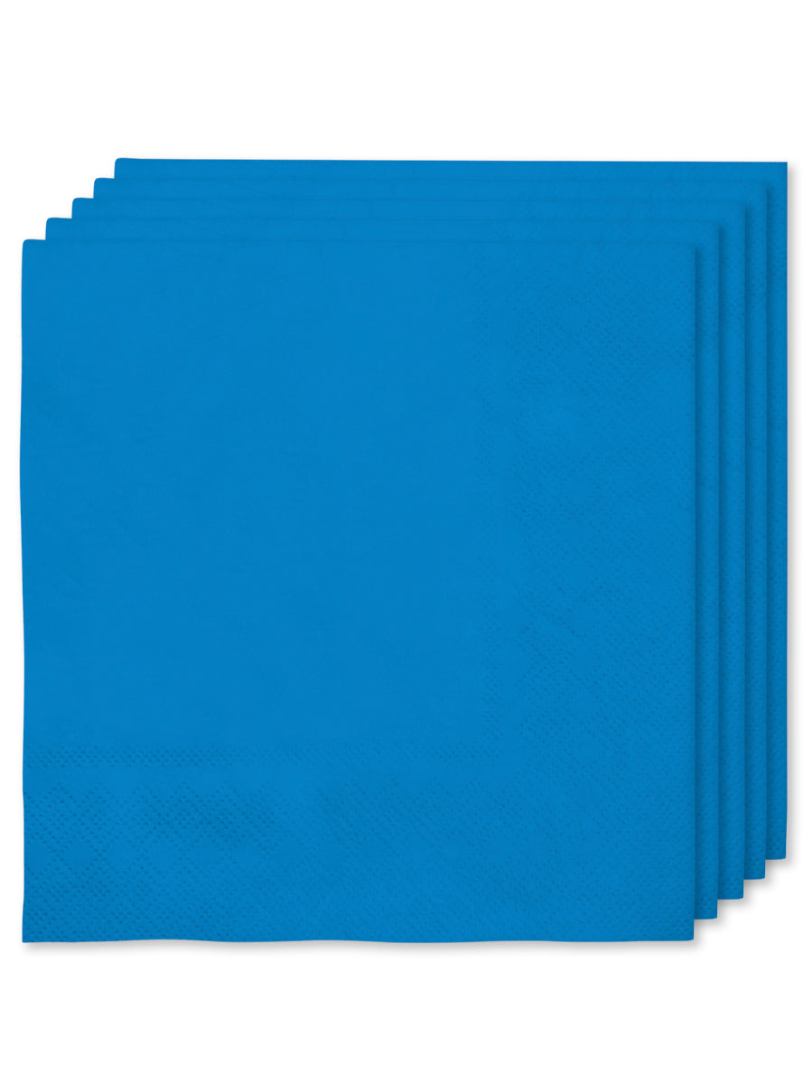 16 serviettes bleu marine 33x33cm - Gamme couleur unie