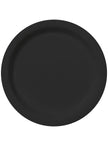 8 assiettes noires (23cm) - Gamme couleur unie