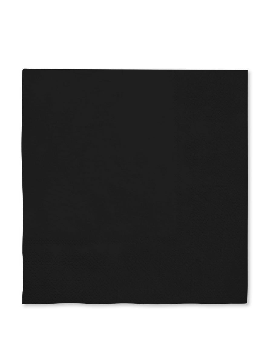 16 serviettes noires 33x33cm - Gamme couleur unie