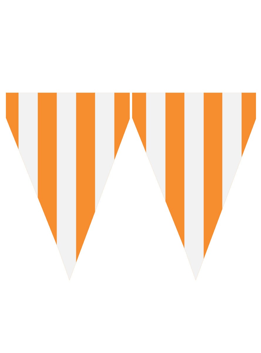 Guirlande à fanions orange - Gamme couleur unie