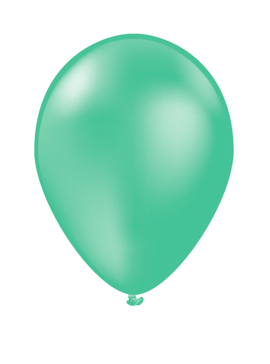 10 ballons vert mint - Gamme couleur unie