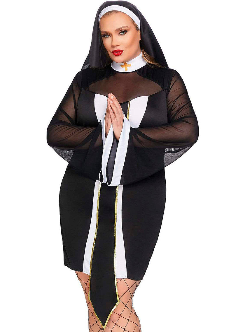 Déguisement nonne provocante femme