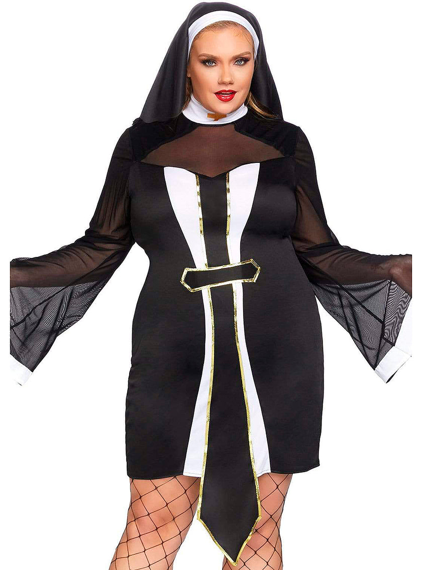 Déguisement nonne provocante femme