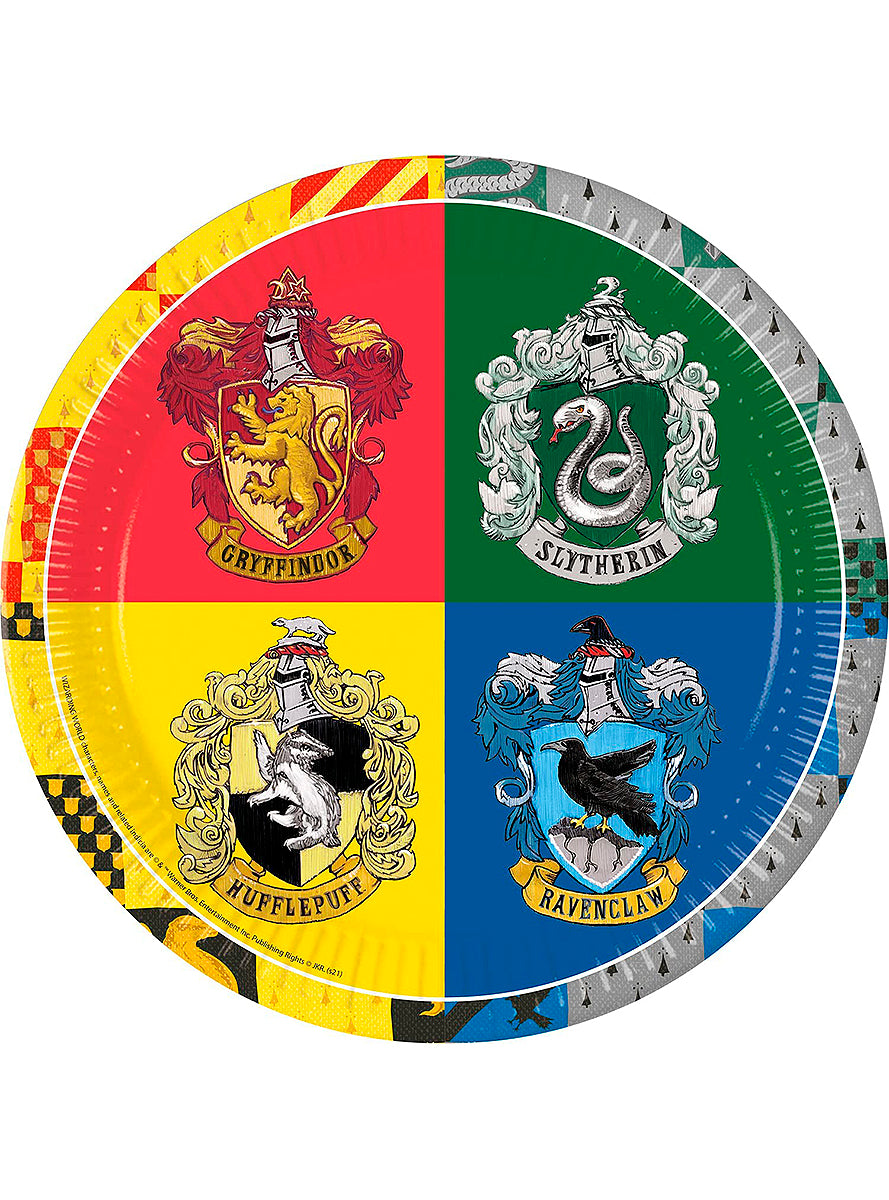 8 assiettes Harry Potter (23cm) - Hogwarts Houses