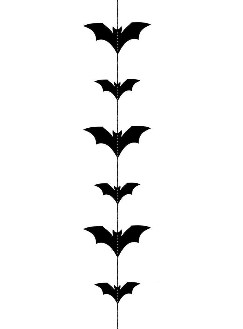 Guirlande chauve-souris noires