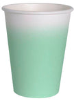 8 gobelets en forme de fleur vert menthe