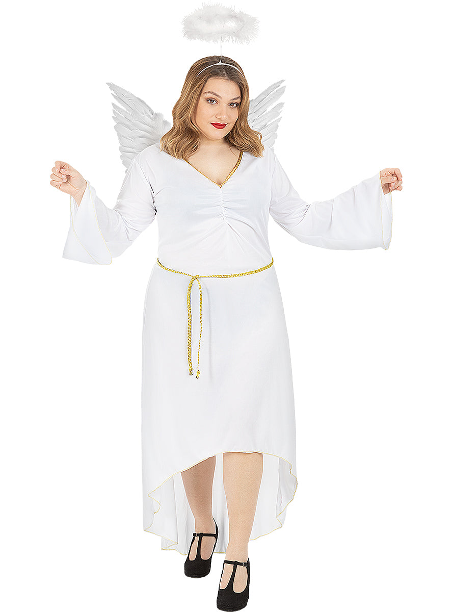 Déguisement ange avec auréole et ailes grande taille