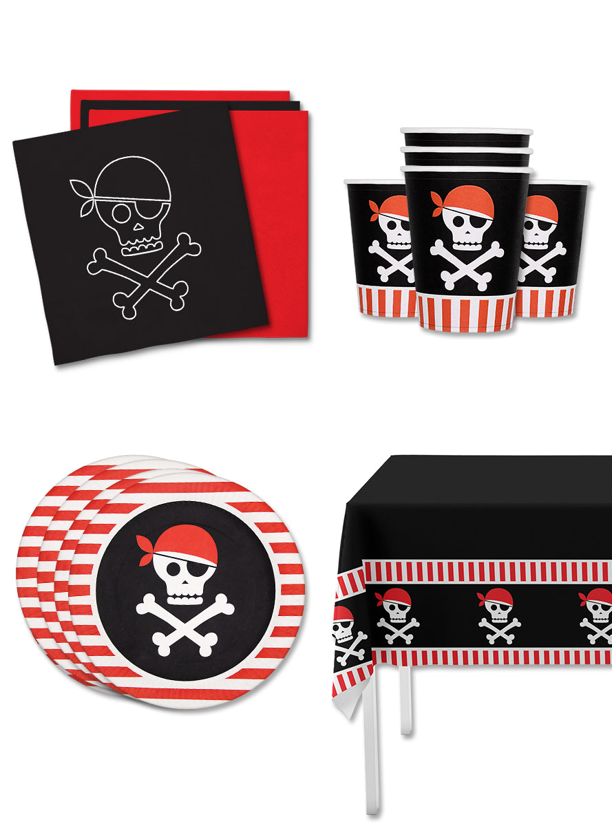 Kit décoration fête de pirates 8 personnes - Pirates Party