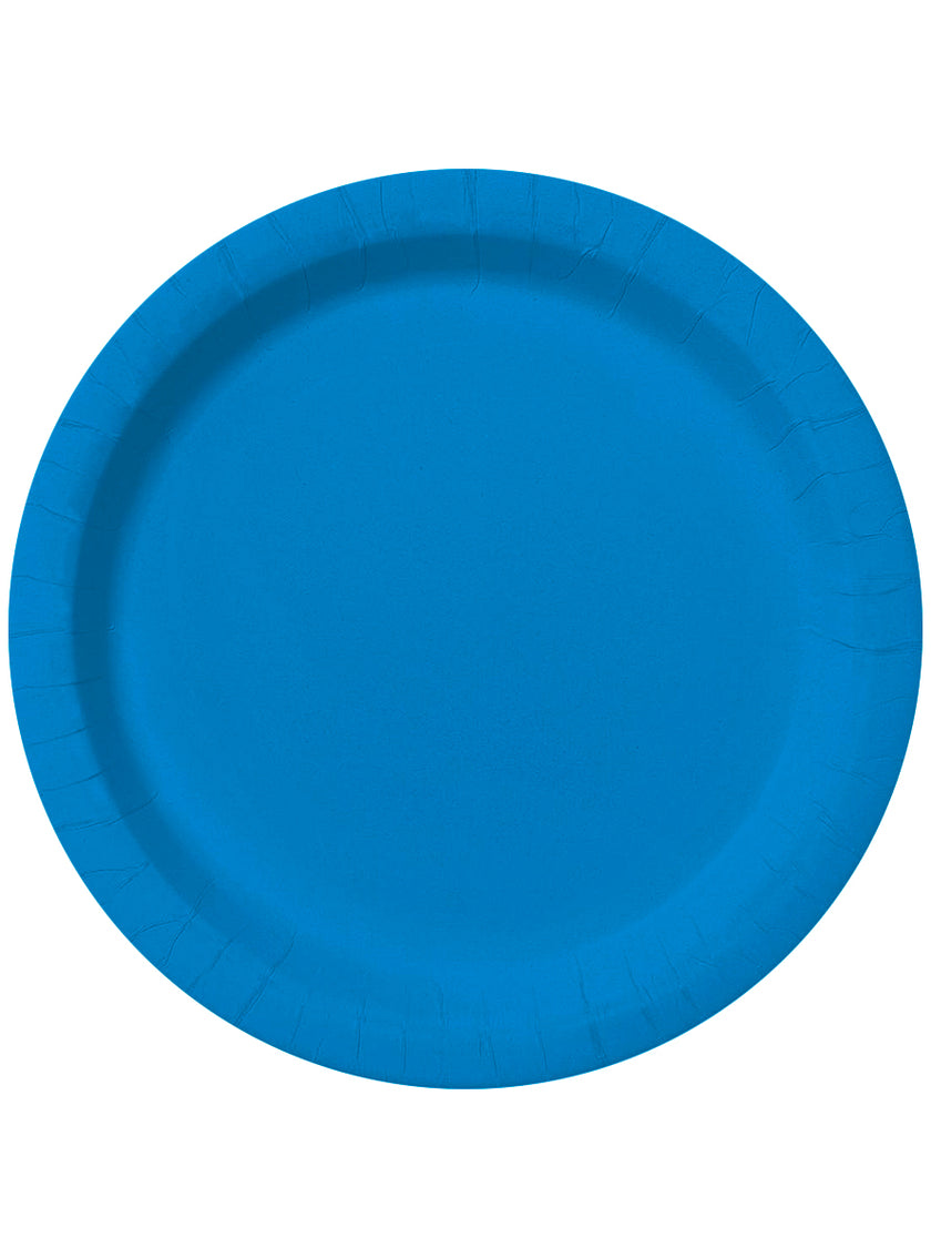 Kit décoration fête bleu foncé 8 personnes - Gamme couleur unie