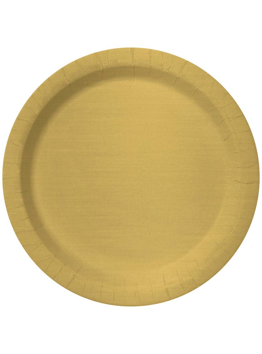 Kit décoration fête doré 8 personnes - Gamme couleur unie