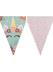 Kit décoration anniversaire licorne Premium 8 personnes - Unicorn Flowers