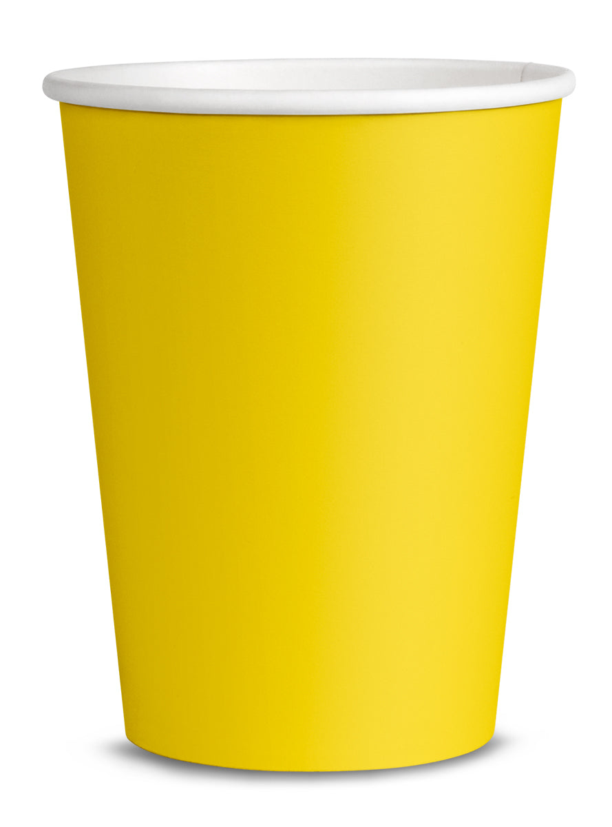 Kit décoration fête jaune Premium 8 personnes - Gamme couleur unie